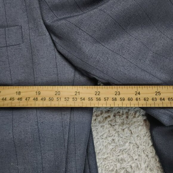 Gianelli Uomo 2 Piece Suit Mens 44L 36x30 Blue Double Breasted Jacket Pants Set - Picture 5 of 16